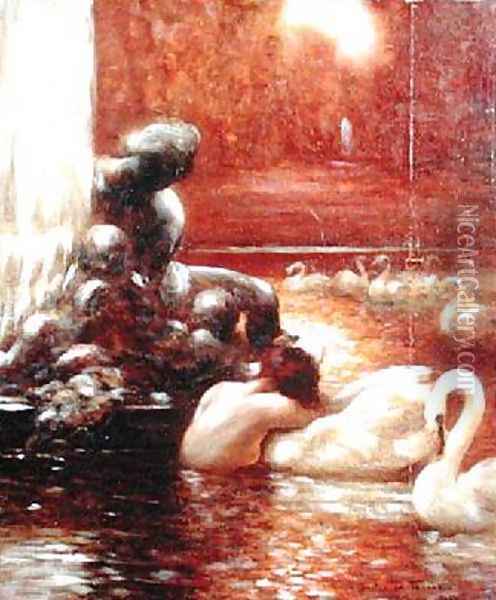 The Fountain Oil Painting - Gaston de La Touche