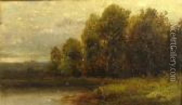 Pond By A Stand Of Trees Oil Painting - Alexander Helwig Wyant