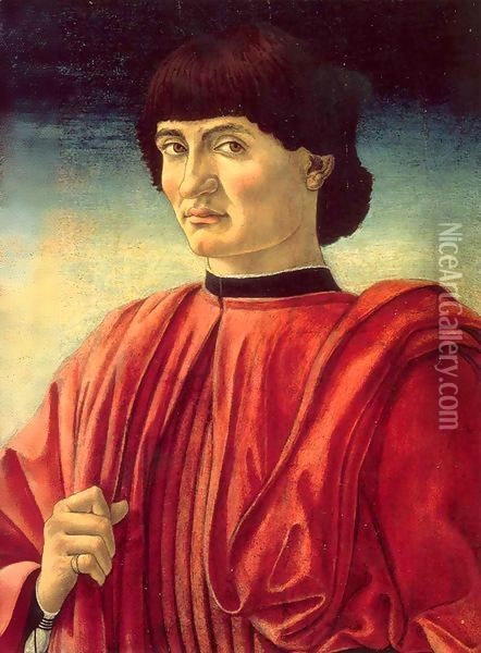 Portrait of a Man Oil Painting - Piero del Pollaiuolo