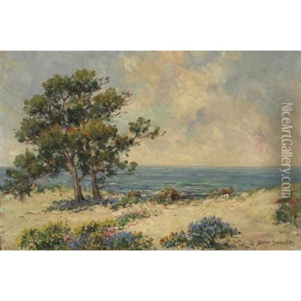The Laughing Flowers, Monterey Oil Painting - Bertha Stringer Lee