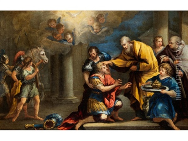 Hananias Heilt Die Blindheit Des Paulus Oil Painting - Niccolo Berrettoni