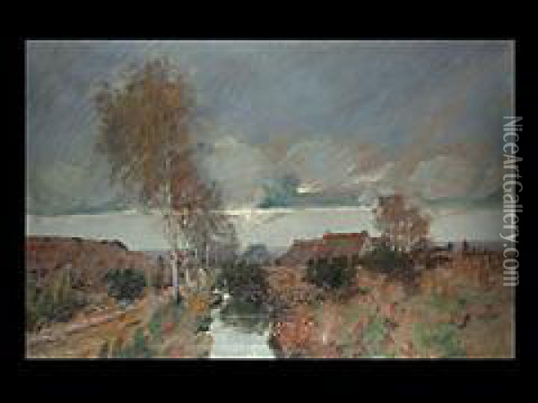 Birken Am Bachweg Oil Painting - Wilhelm, Willi Lucas