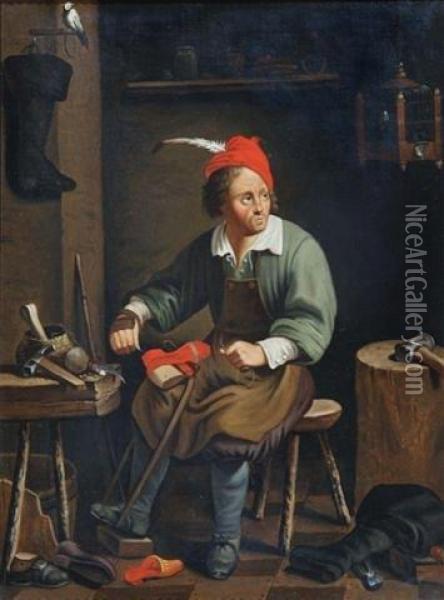 The Cobbler Oil Painting - Adriaen Jansz. Van Ostade