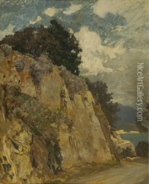 Am Gardasee Oil Painting - Manuel Wielandt