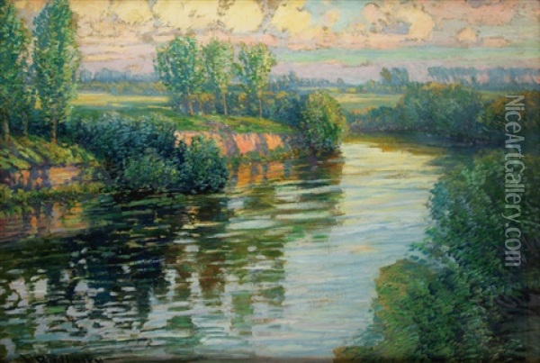 Krajina S Rekou Oil Painting - Vaclav Radimsky