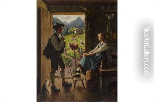 S'almres'l Oil Painting - Emil Rau