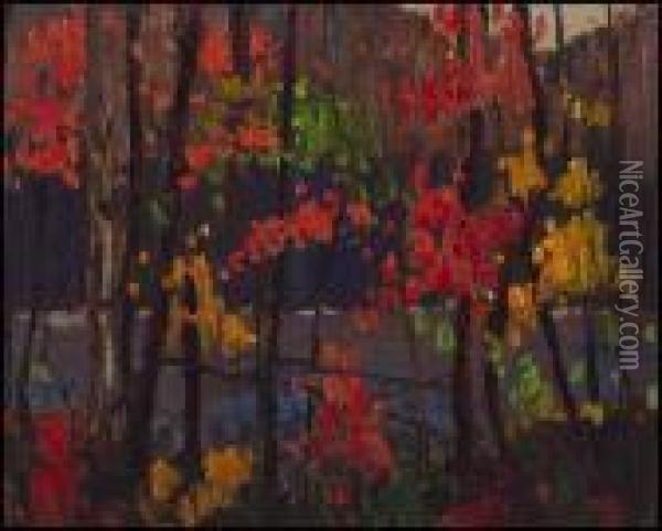 Autumn Tapestry Oil Painting - Tom Thomson