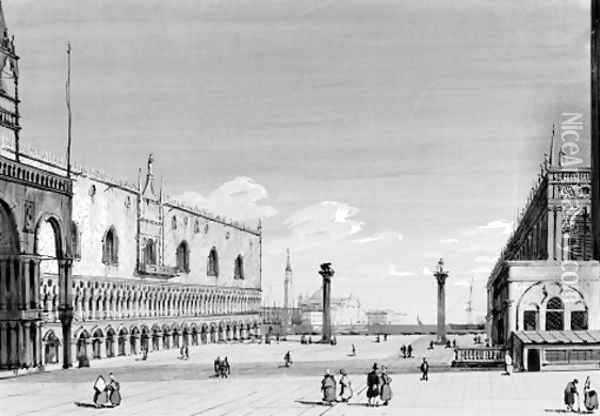 The Doge's Palace and San Giorgio Maggiore, Venice Oil Painting - Carlo Grubacs
