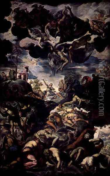 The Fall of Man Oil Painting - Jacopo Tintoretto (Robusti)