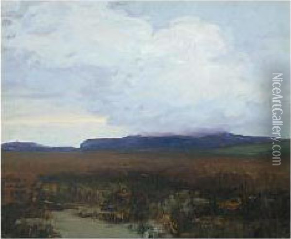 Clouds Over Bogland Oil Painting - Hans, Jean Iten