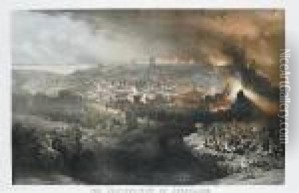 Destruction Of Jerusalem Oil Painting - David Roberts