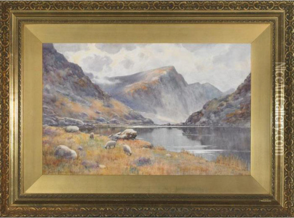 Ogwen Lake Bethesda Oil Painting - Warren Williams