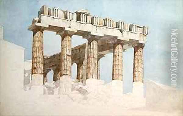 The East End and South Side of the Parthenon Oil Painting - John Foster