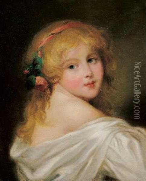 Bildnis Eines Madchens Oil Painting - Jean Baptiste Greuze