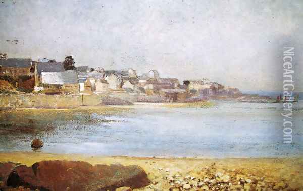 Breton Port Oil Painting - Odilon Redon