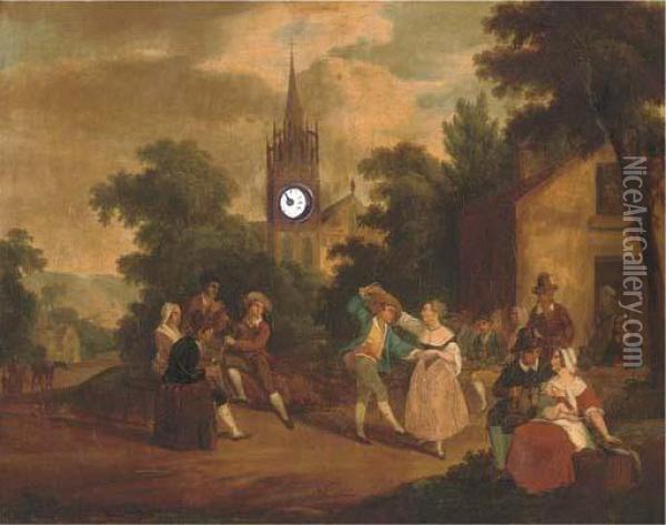 Village Celebrations Oil Painting - David The Younger Teniers