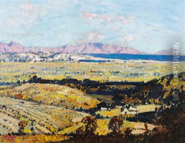 Extensive Cape Landscape Oil Painting - Robert Gwelo Goodman