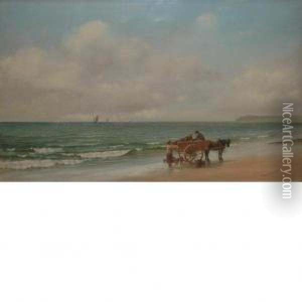 Horse Cart By The Sea Oil Painting - Horace Hale Stanton