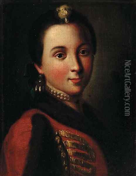 Portrait of a lady Oil Painting - Pietro Antonio Rotari