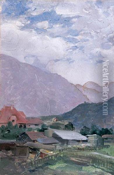 Widok Z Reichenhall Oil Painting - Franciszek, Franz Ejsmond