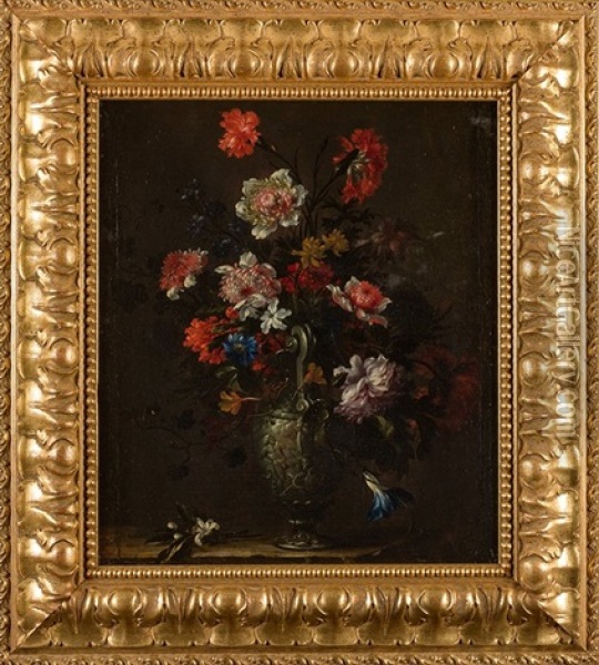 Jarron Con Flores Oil Painting - Jean-Baptiste Monnoyer