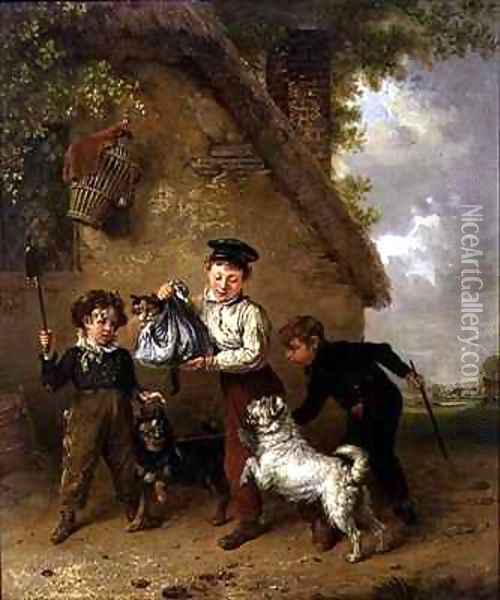 Mischief Oil Painting - Edmund Bristow