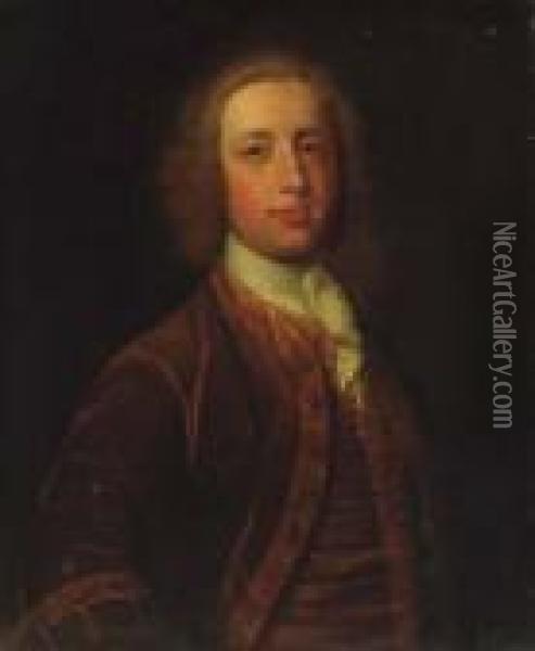 Portrait Of A Gentleman Oil Painting - Michael Dahl