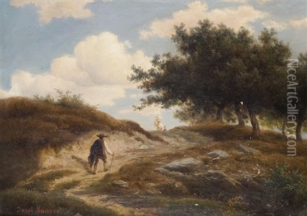 Wanderer Oil Painting - Jacob Maurer
