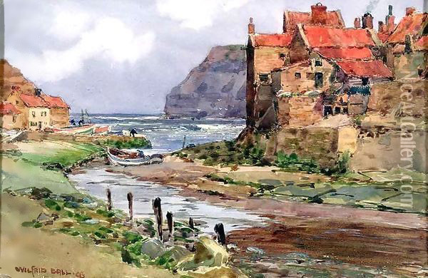 Staithes Oil Painting - Wilfred Williams Ball
