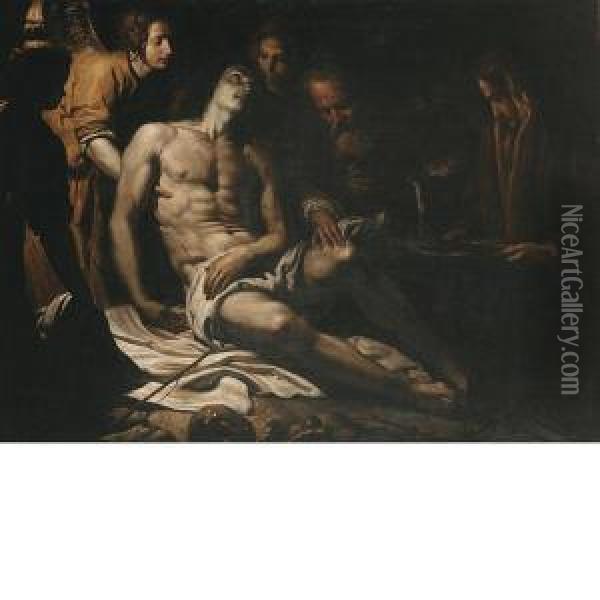 San Sebastiano Fatto Curare Da Santirene Oil Painting - Domenico Fiasella
