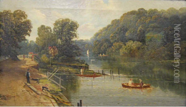 View Of Henley-on-thames Oil Painting - Andrew Allan