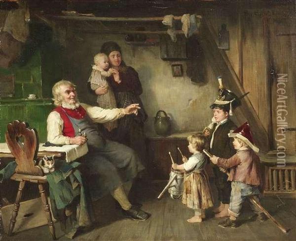 Grandfather'srecruits Oil Painting - Sigmund Eggert