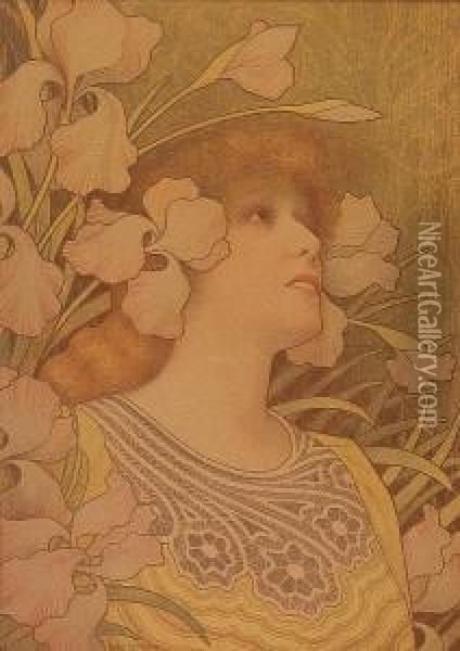 Sarah Bernhardt Oil Painting - Paul Emile Berthon