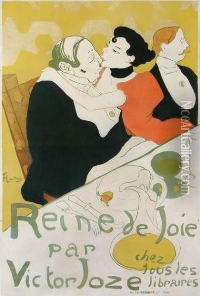Reine De Joie Par Victor Joze Chez Tous Les Libraires. Oil Painting - Henri De Toulouse-Lautrec