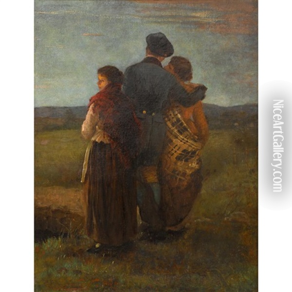Scottish Trio Oil Painting - James Elder Christie