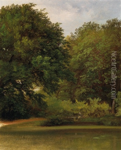 Group Of Trees In The Park Oil Painting - Friedrich Loos