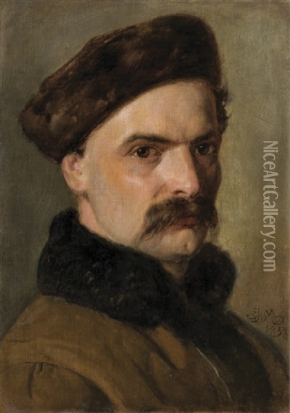 Portrait Of Szymon Darowski Oil Painting - Jan Matejko