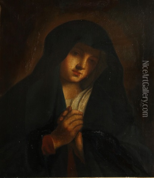 The Madonna In Sorrow Oil Painting - Giovanni Battista Salvi (Il Sassoferrato)