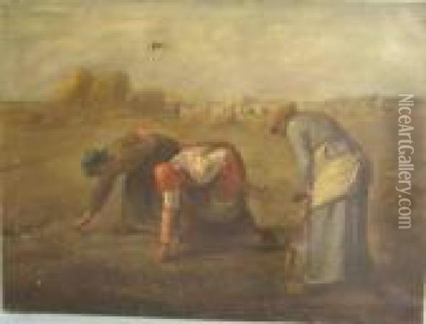Die Ahrenleserinnen Oil Painting - Gustave Courbet