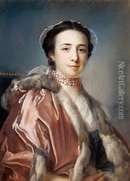 Portrait Of Mericas Da Silver, Mrs Joseph Gulston Oil Painting - Francis Cotes