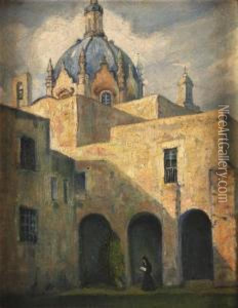 Templo Del Carmen Oil Painting - Francisco Romano Guillemin