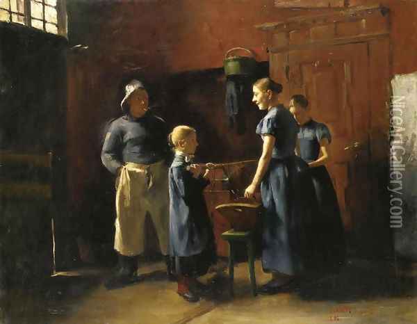 In the Fisherman's House Oil Painting - Lovis (Franz Heinrich Louis) Corinth