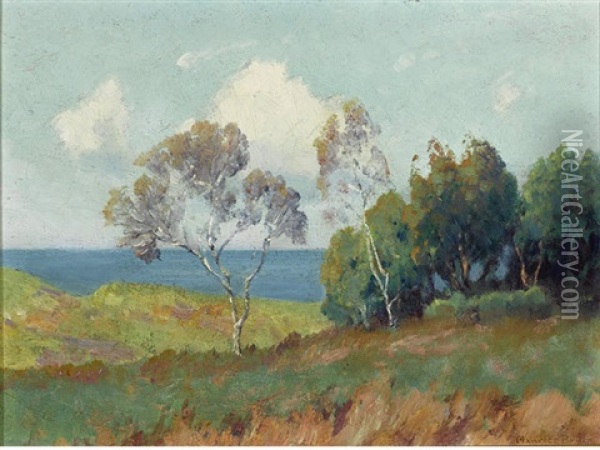 Landscape With Ocean Oil Painting - Maurice Braun
