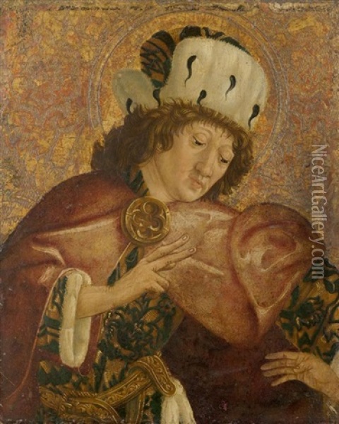 Bildnis Eines Heiligen Oil Painting - Michael Pacher