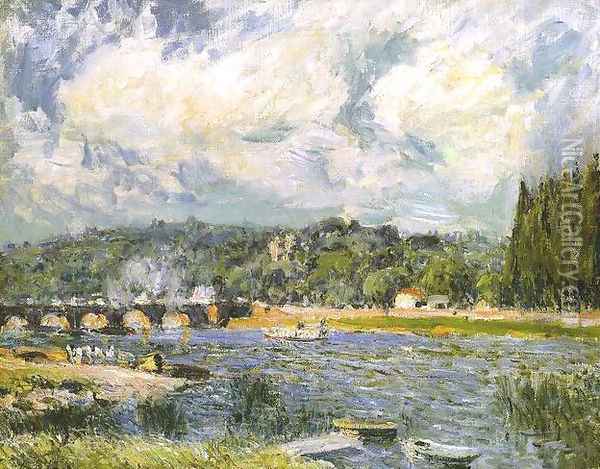 The Bridge of Sevres Oil Painting - Alfred Sisley