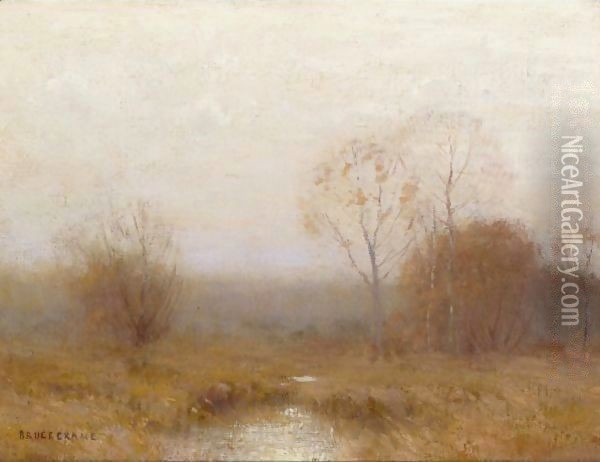 Grey November Oil Painting - Bruce Crane