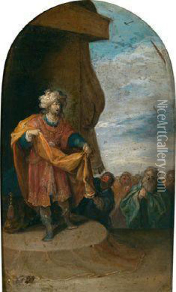 Zugeschrieben Ein Herrscher Wird Von Seinem Volk Besturmt Oil Painting - Frans II Francken