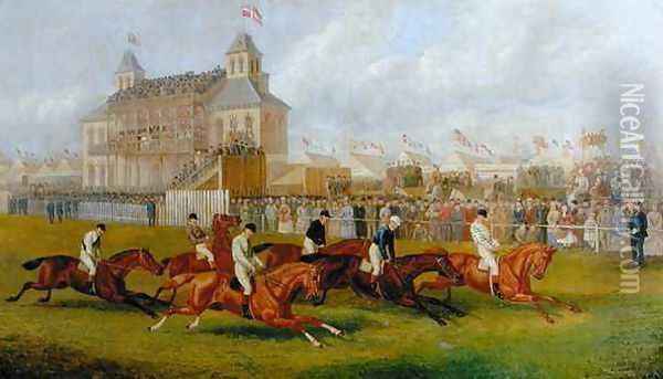 A Horse Race in Victoria Park Oil Painting - Edward Benjamin Herberte