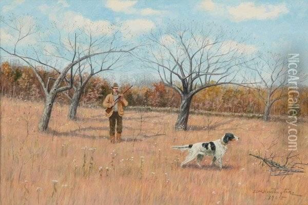 Hunter With Dog Oil Painting - Dwight W. Huntington