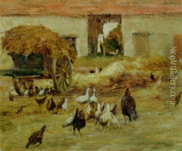 Monet's Backyard Oil Painting - John Leslie Breck